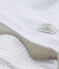 Kurzer Baby-Jungen-Einteiler im Materialmix weiss ECUME/beige BEIGE