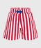 Kinder-Badeshorts mit Streifen rot MARSHMALLOW/ SPI
