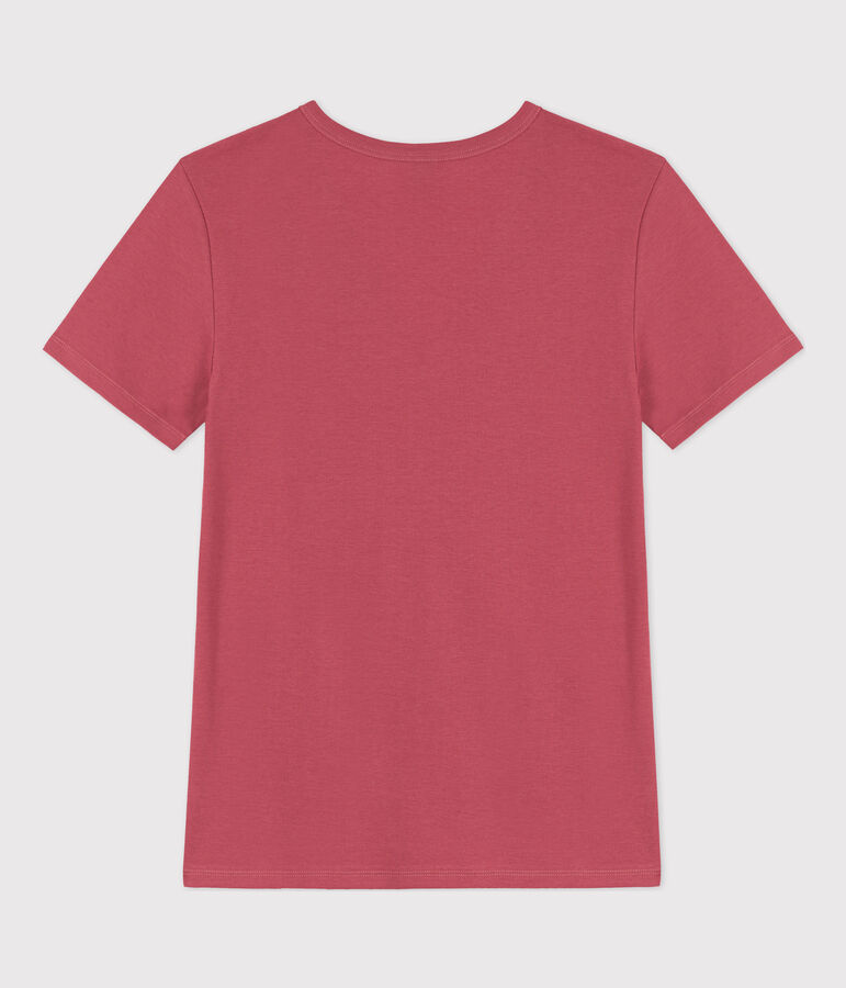 T-Shirt L&rsquo;ICONIQUE aus Baumwolle mit V-Ausschnitt f&uuml;r Damen rosa