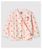 Baby-Teddy-Blouson aus bedrucktem Molton für Mädchen rosa FLEUR/weiss MULTICO