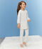 Nachthemd aus Samt mit Leggings für Mädchen weiss MARSHMALLOW/weiss MULTICO