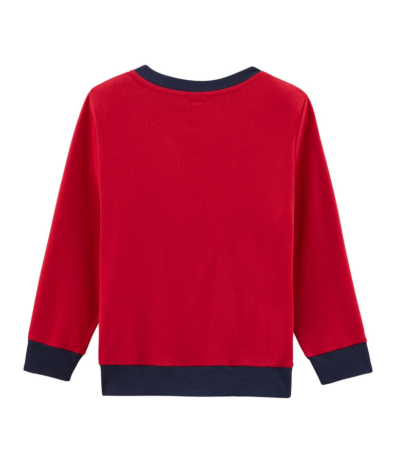 Ripp-Sweatshirt f&uuml;r Jungen rot