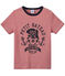 Jungen-T-Shirt mit Milleraies-Ringelmuster rot TERKUIT/weiss MARSHMALLOW