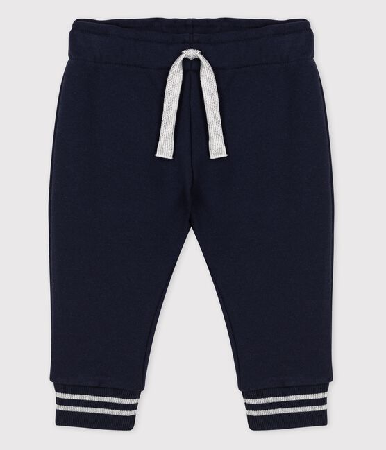 Baby-Hose aus Molton. blau SMOKING