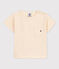 Kurzärmeliges Baby-T-Shirt aus geflammtem Jersey. naturfarben AVALANCHE