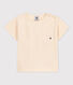Kurzärmeliges Baby-T-Shirt aus geflammtem Jersey.