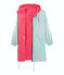 Lange winddichte wendejackedamen rosa GROSEILLER/blau CRYSTAL