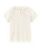Kurzärmeliges Kinder-T-Shirt Mädchen weiss MARSHMALLOW