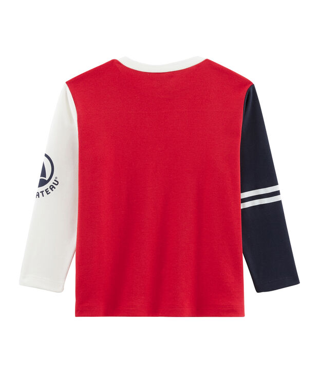 Langarm-T-Shirt f&uuml;r Jungen rot/vielfarbig