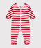 Strampler aus Nicki mit Weihnachtsmotiven rot AURORA/ MARSHMALLOW
