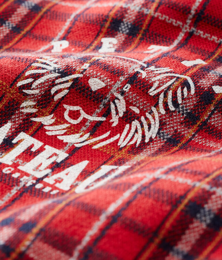 Kariertes Baby-Strick-Sweatshirt f&uuml;r Jungen rot TERKUIT/weiss MULTICO CN