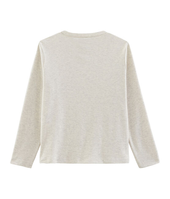 Langärmeliges Kinder-T-Shirt Jungen beige MONTELIMAR CHINE