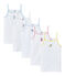 Mädchen-Spaghettiträgertops mit Motiv im 5er-Set weiss LOT