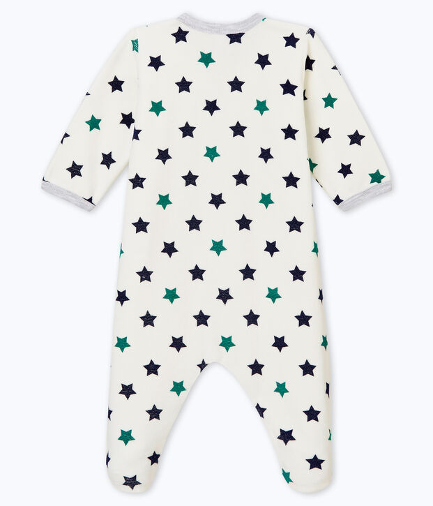 Baby Jungen Strampler weiss/vielfarbig