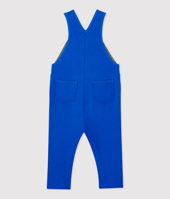 Lange Baby-Latzhose aus Molton blau DELFT