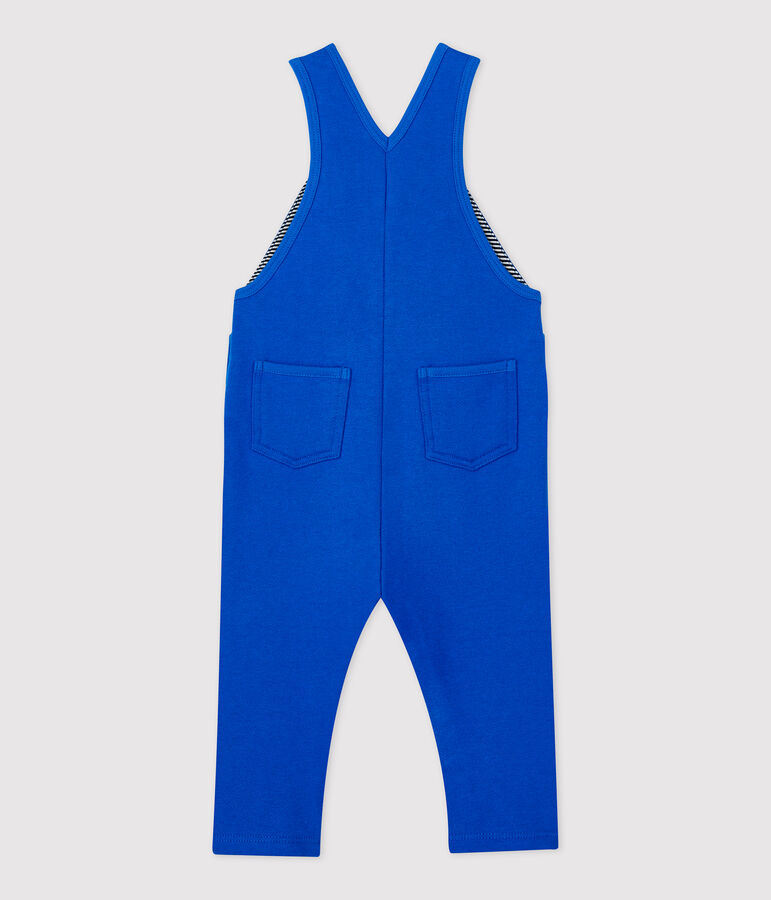 Lange Baby-Latzhose aus Molton blau