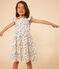 Ärmelloses Kinder-kleid aus Popeline mit Punkten weiss MARSHMALLOW/weiss MULTICO