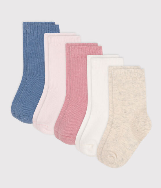 5 Paar einfarbige Babysocken aus Baumwolle variante 2