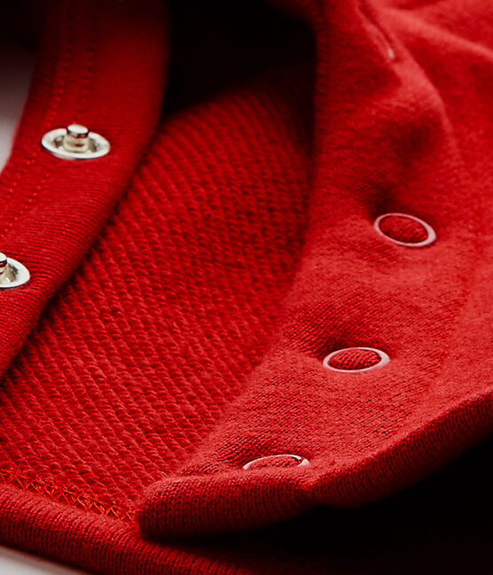 Baby-Jungen-Latzhose aus Molton rot TERKUIT