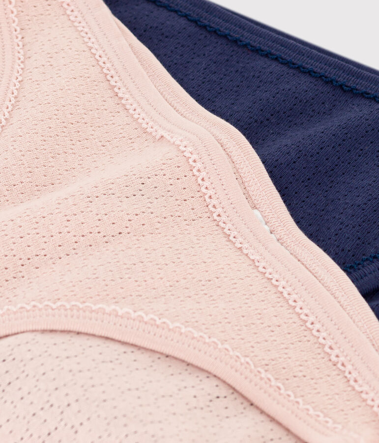 2er-Set Slips aus Aujour-Baumwolle f&uuml;r Damen vielfarbig