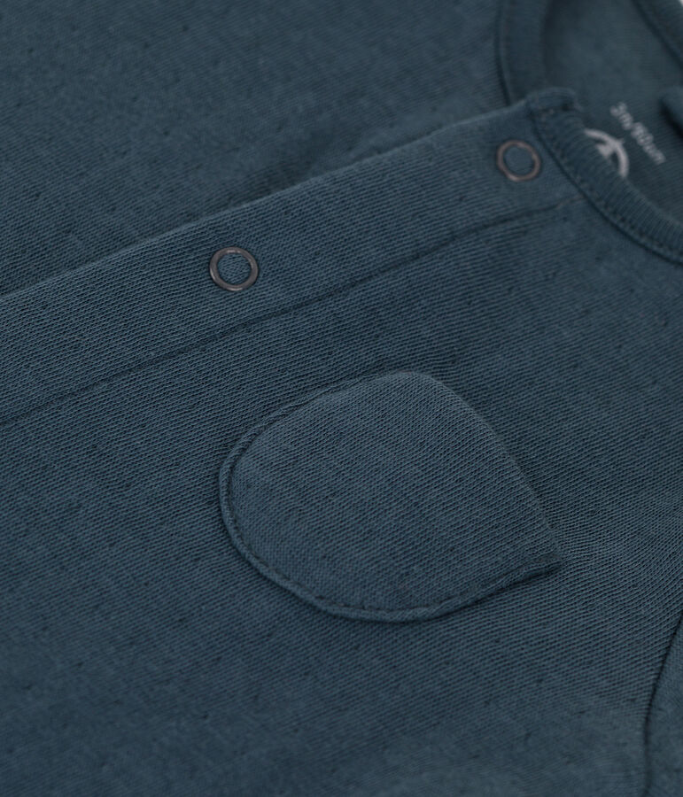 Langer unifarbener Baby-Overall aus Bio-Doppeljersey grau