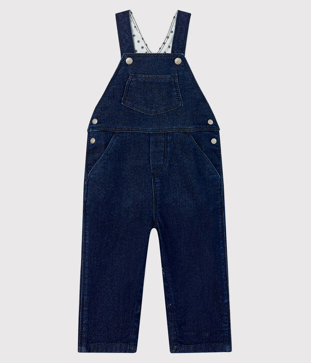 Baby-Denim-Latzhose aus Molton. blau