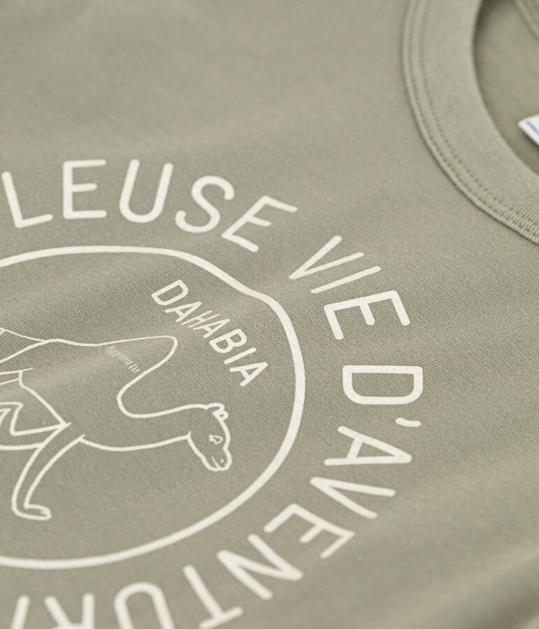 Kurz&auml;rmeliges Kinder-T-Shirt aus Baumwolle f&uuml;r Jungen gr&uuml;n/naturfarben