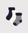 3er-Set einfarbiger Baby-Stricksocken variante 3