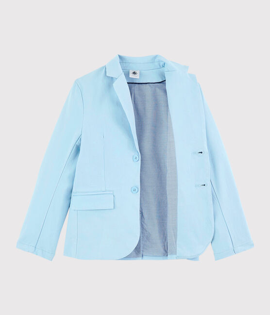 Kinderjacke aus Sergestoff für Jungen blau JASMIN
