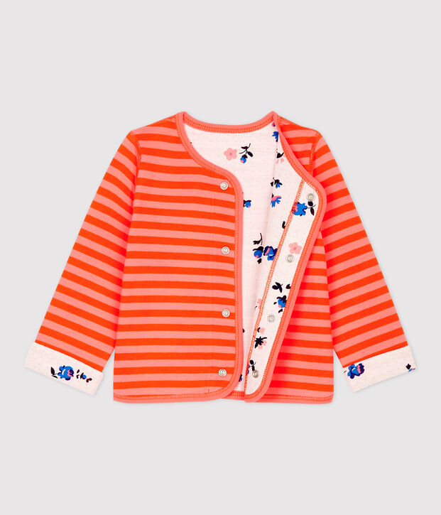 Wendbarer Baby-Cardigan. orange/orange