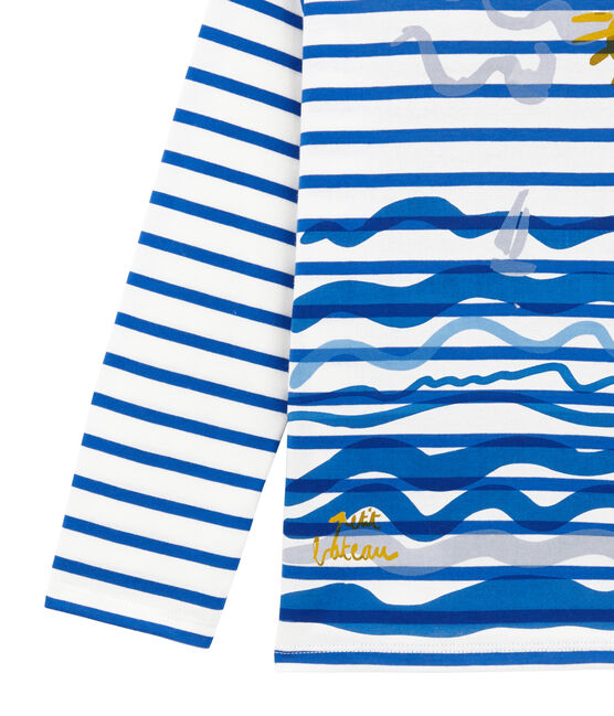 Kreative Kinder Jungen Marinière weiss MARSHMALLOW/blau PERSE