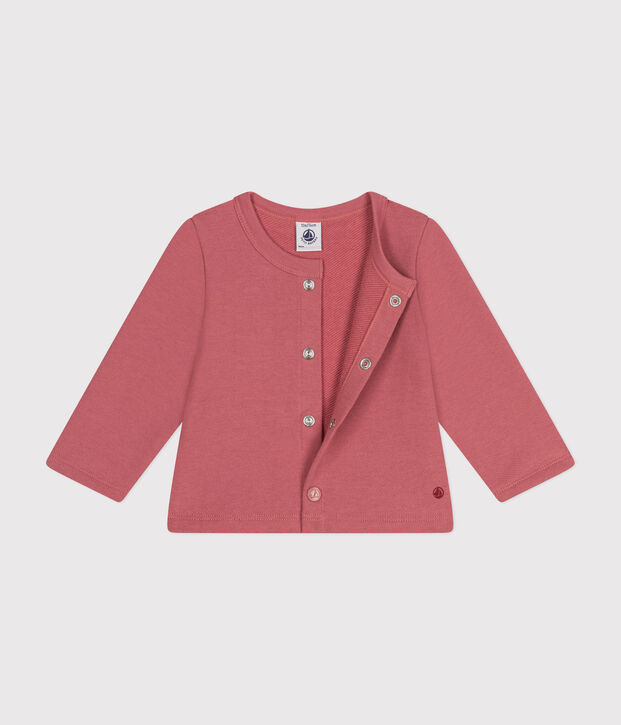 Baby-Cardigan aus Molton rosa