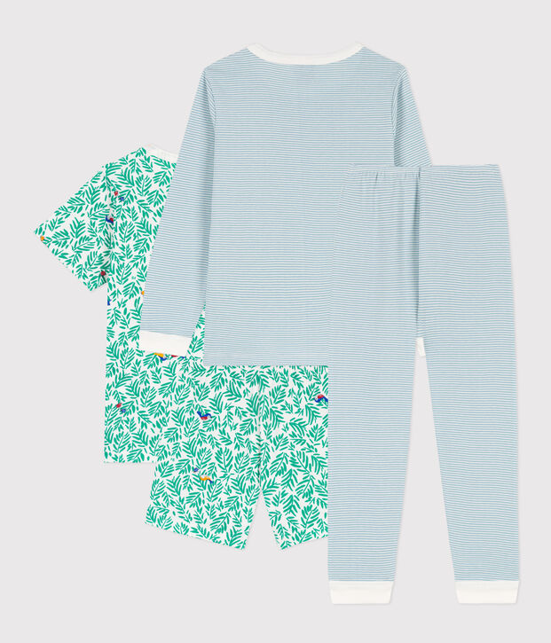 2er-Set Kinderpyjama und Kinder-Kurzpyjama aus Baumwolle f&uuml;r Jungen vielfarbig