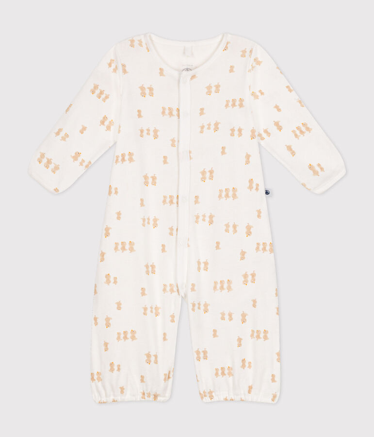 Baby Kombi-Overall aus Baumwolle weiss/grau