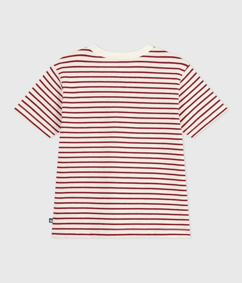 Kurz&auml;rmeliges Kinder-T-Shirt mit Muster rot/rot