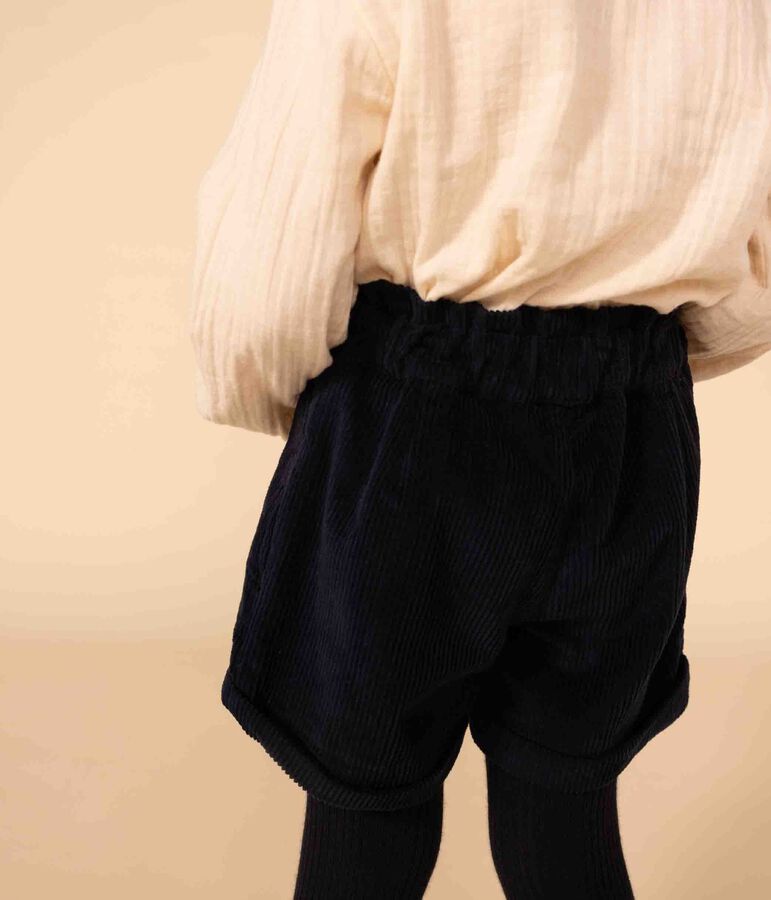 Kinder-Shorts aus Cordsamt f&uuml;r M&auml;dchen blau