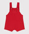 Kurze Baby-Latzhose aus leichtem Molton rot AURORA