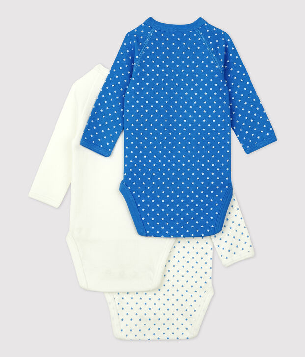 3er-Set Baby-Bodys aus Bio-Baumwolle vielfarbig