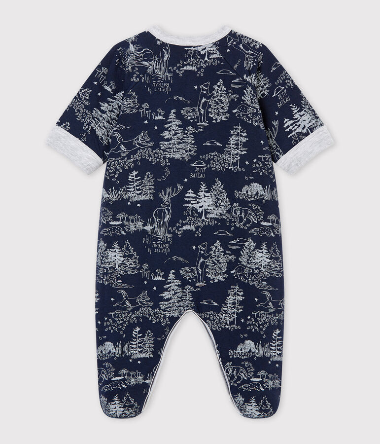 Baby Jungen Strampler blau/weiss