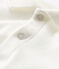 Langärmeliger Baby-Body aus Baumwolle mit Polokragen weiss MARSHMALLOW