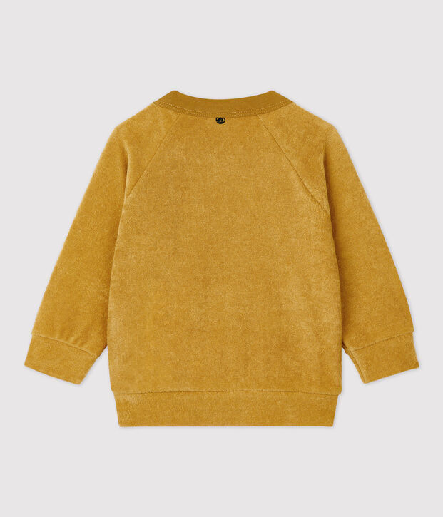 Baby-Sweatshirt aus Frottee gelb