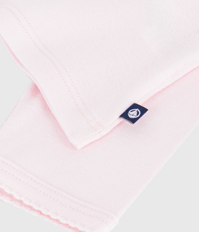 Baby-Cardigan aus einfarbiger Baumwolle rosa