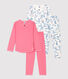 2er-Set Kinderpyjamas aus Baumwolle mit Ringelstreifen und Paris-Print für Mädchen