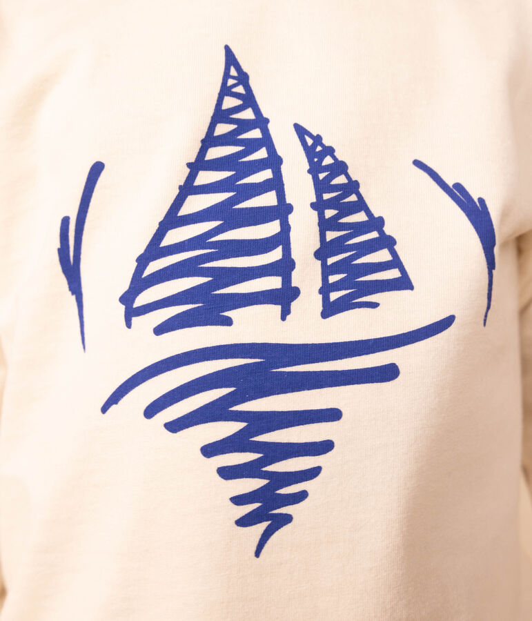 Lang&auml;rmeliges T-Shirt aus Baumwolle f&uuml;r Kinder M&auml;dchen/Jungen naturfarben/vielfarbig