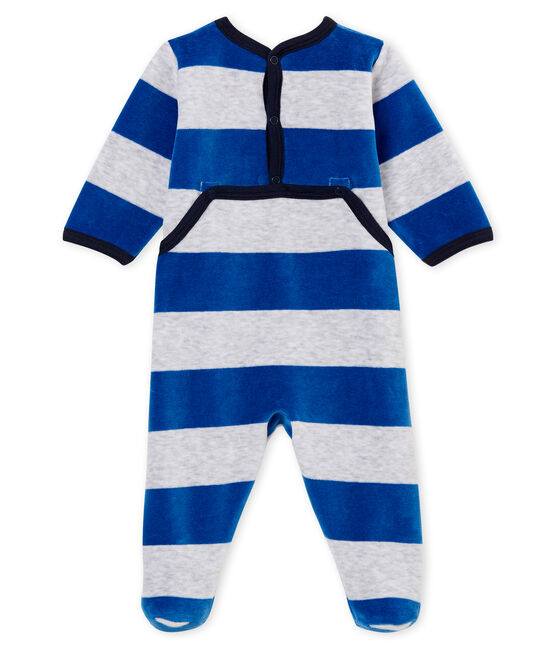 Baby Jungen Strampler blau LIMOGES/grau POUSSIERE