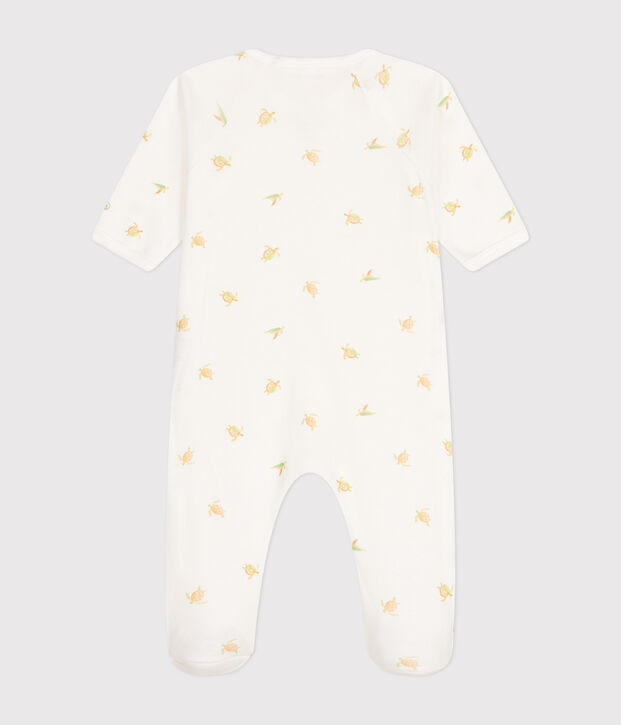 Baby-Strampler aus Baumwolle weiss/vielfarbig