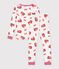 Eng anliegender Kinder-Pyjama aus Baumwolle mit Feuerwehr-Motiv weiss/vielfarbig