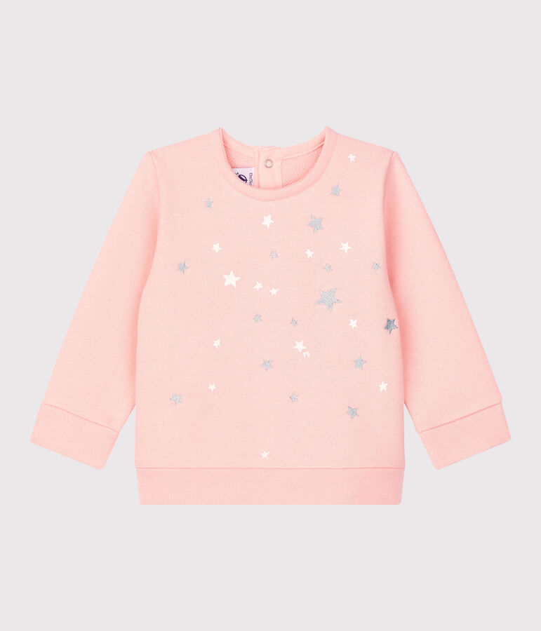 Baby-Sweatshirt aus Molton rosa MINOIS