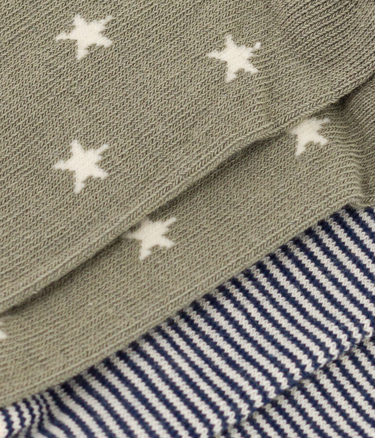 2er-Set Kindersocken aus Baumwolljersey mit Sternenmuster vielfarbig