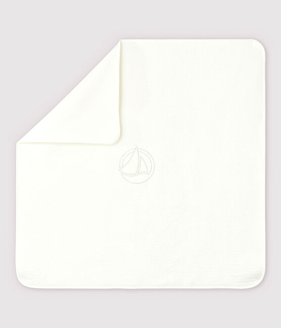 Baby-Decke aus Doppeljersey aus Bio-Baumwolle weiss MARSHMALLOW